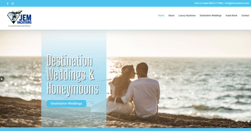 New Website - JEM Vacations